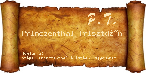 Princzenthal Trisztán névjegykártya